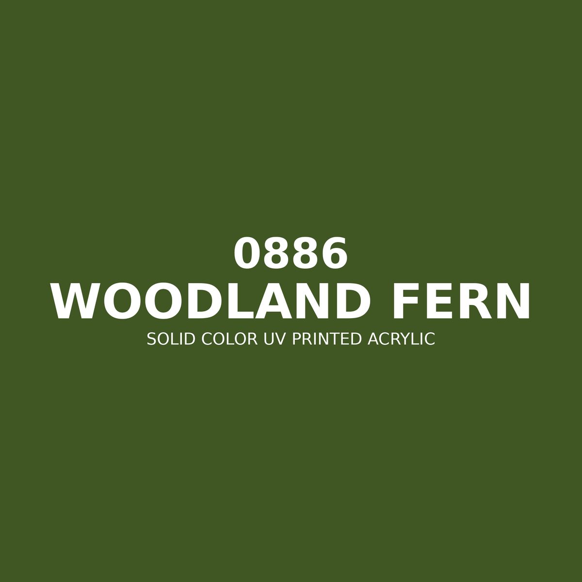 0886 | Woodland Fern | Solid Color UV Printed Acrylic - Solid Color UV Printed Acrylic
