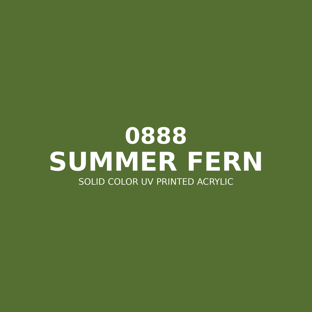 0888 | Summer Fern | Solid Color UV Printed Acrylic - Solid Color UV Printed Acrylic