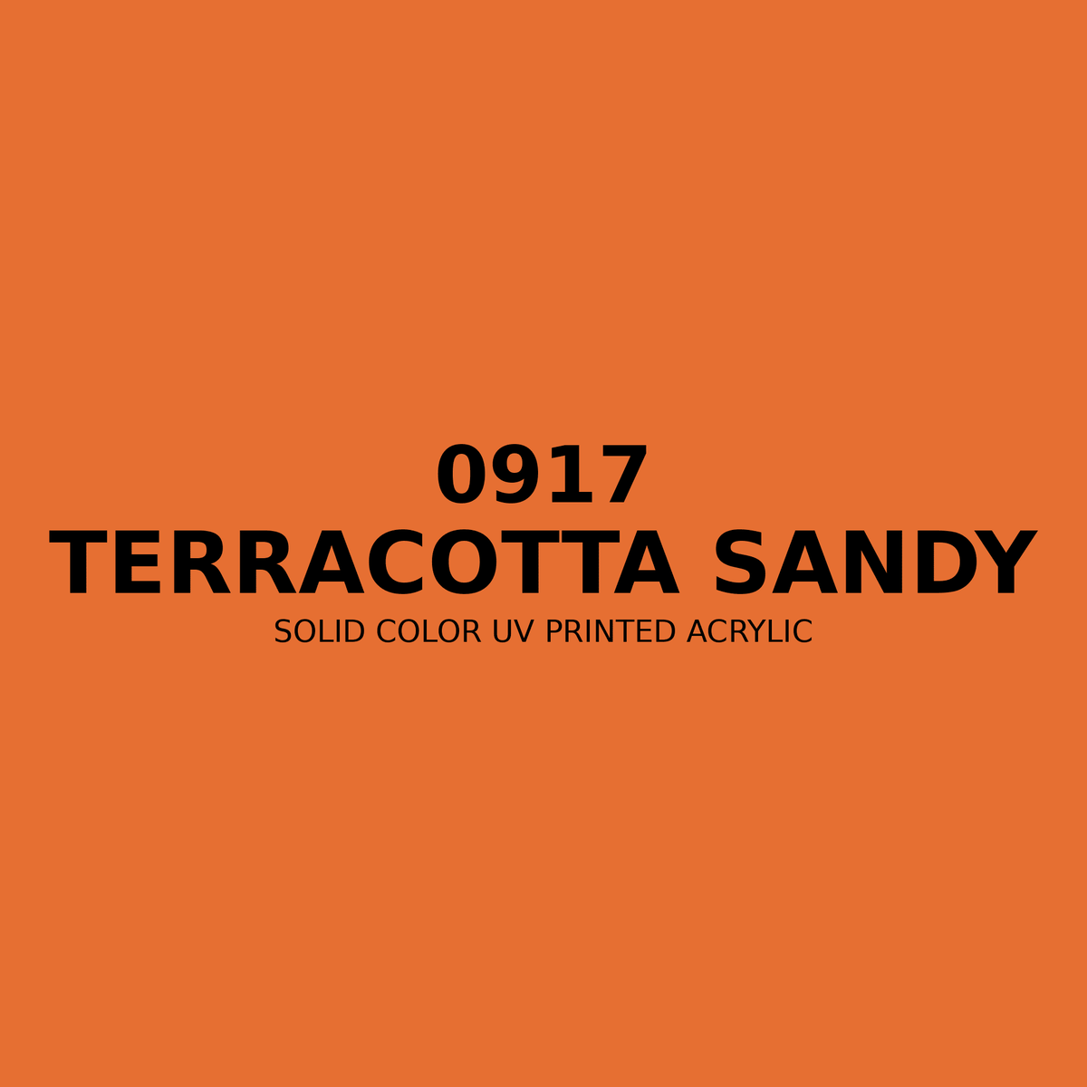 0917 | Terracotta Sandy | Solid Color UV Printed Acrylic - Solid Color UV Printed Acrylic