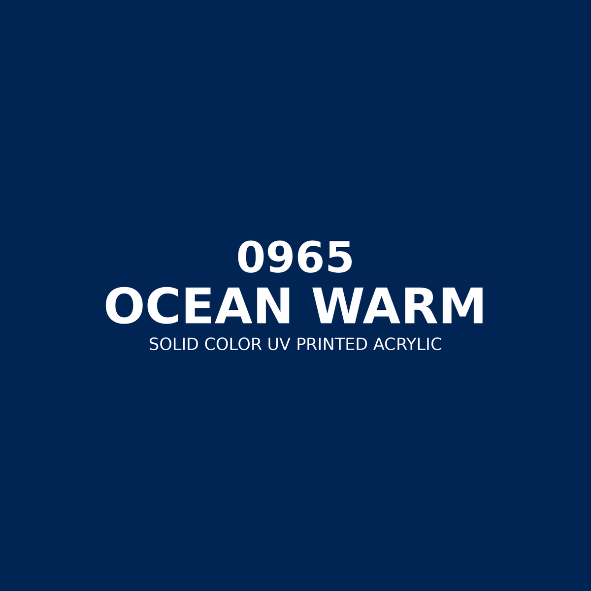 0965 | Ocean Warm | Solid Color UV Printed Acrylic - Solid Color UV Printed Acrylic