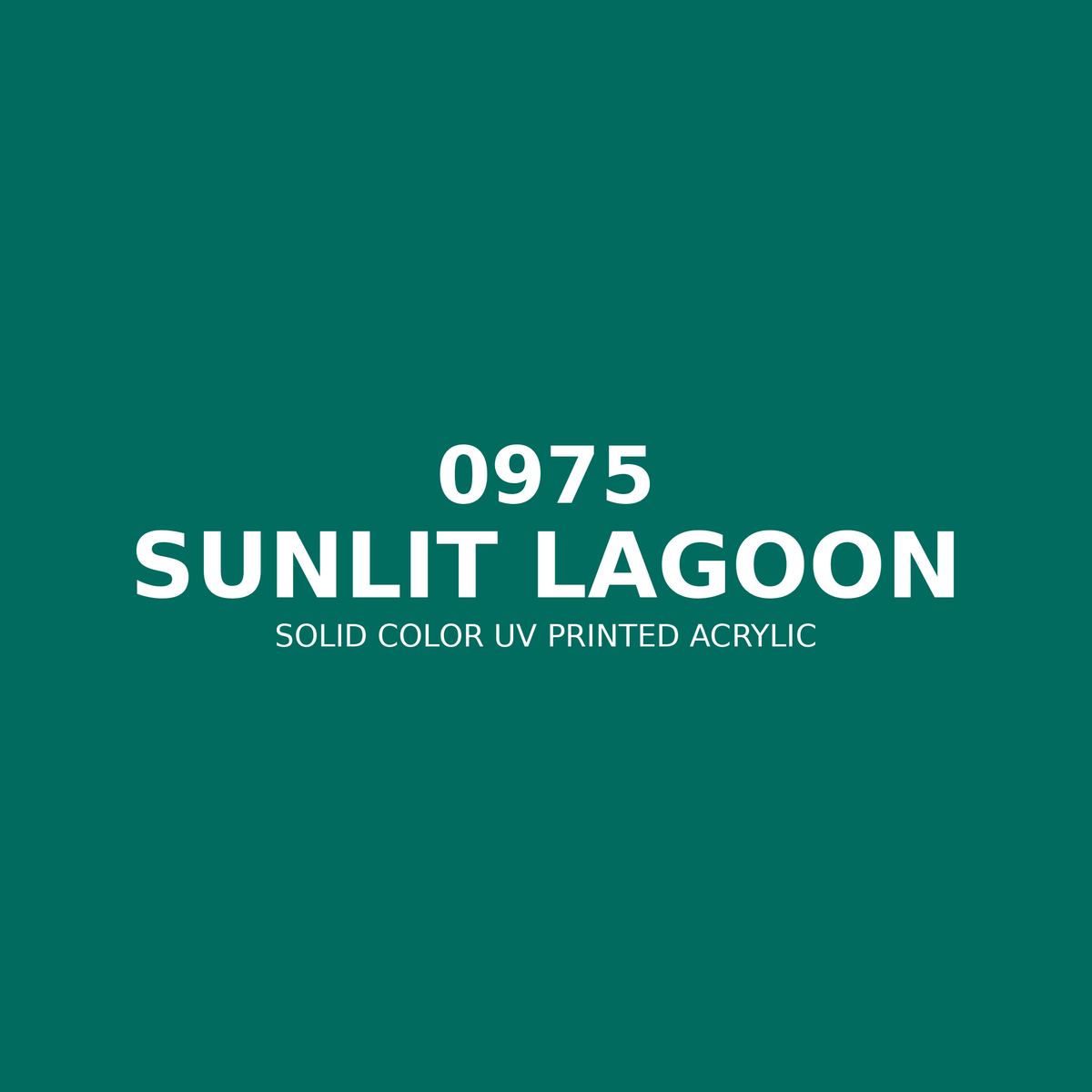 0975 | Sunlit Lagoon | Solid Color UV Printed Acrylic - Solid Color UV Printed Acrylic