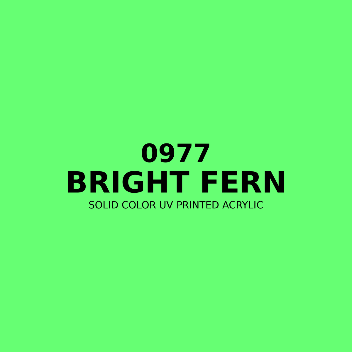0977 | Bright Fern | Solid Color UV Printed Acrylic - Solid Color UV Printed Acrylic