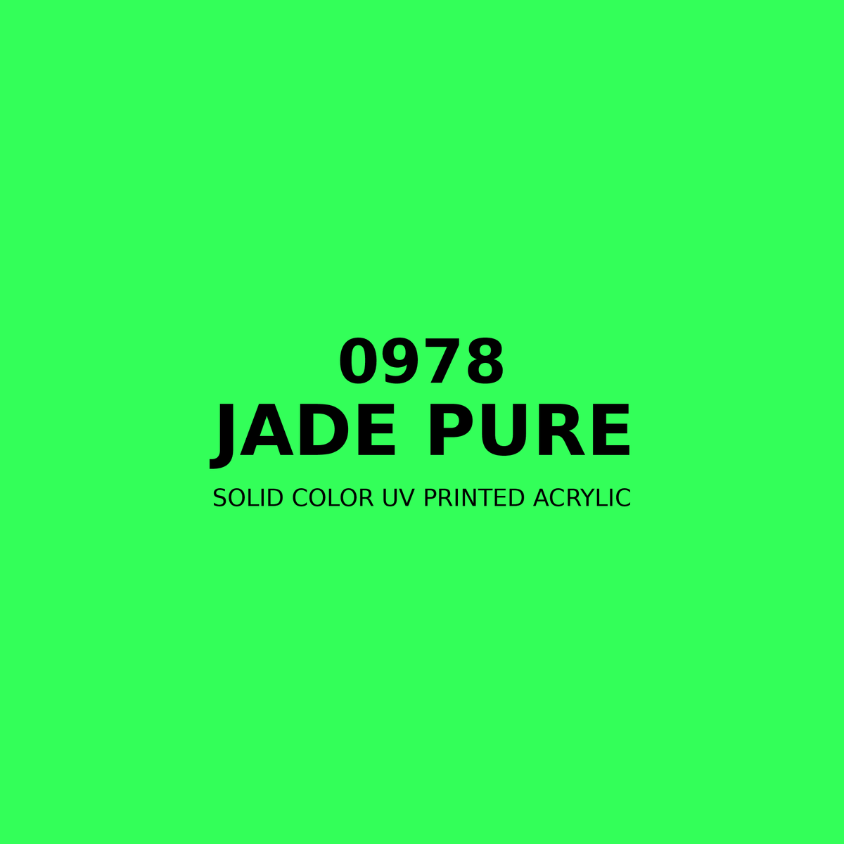 0978 | Jade Pure | Solid Color UV Printed Acrylic - Solid Color UV Printed Acrylic
