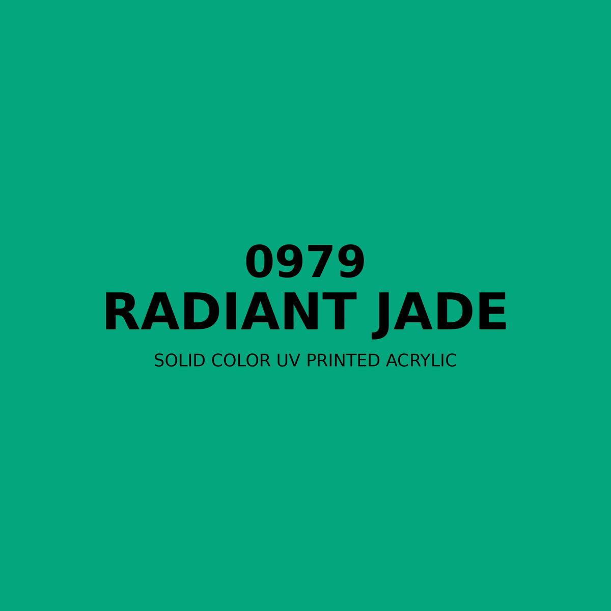 0979 | Radiant Jade | Solid Color UV Printed Acrylic - Solid Color UV Printed Acrylic