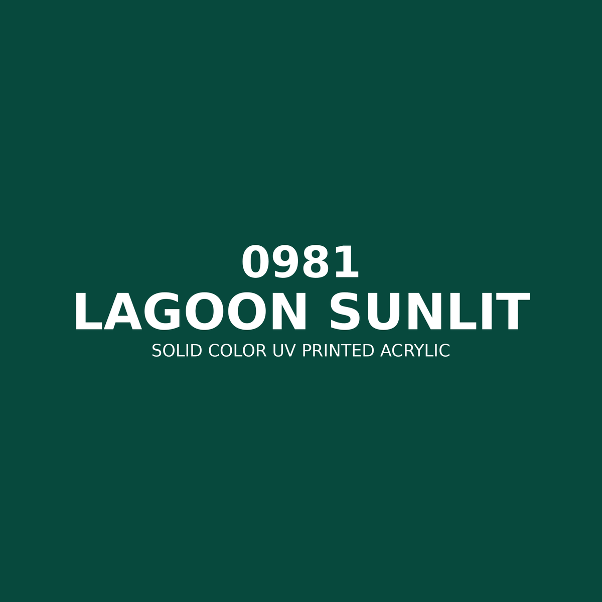 0981 | Lagoon Sunlit | Solid Color UV Printed Acrylic - Solid Color UV Printed Acrylic