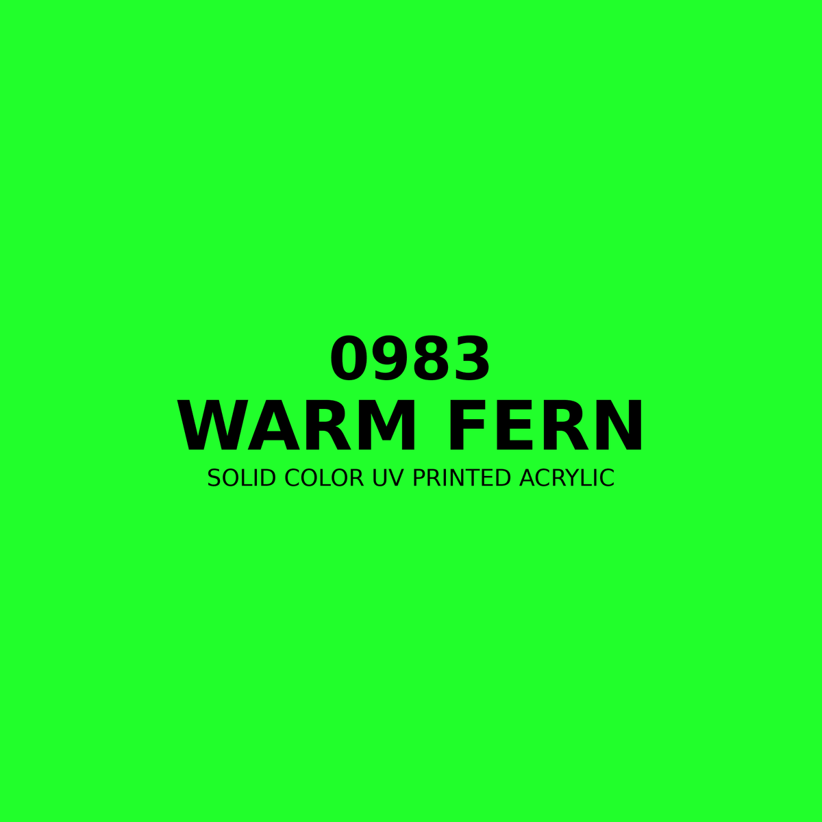 0983 | Warm Fern | Solid Color UV Printed Acrylic - Solid Color UV Printed Acrylic