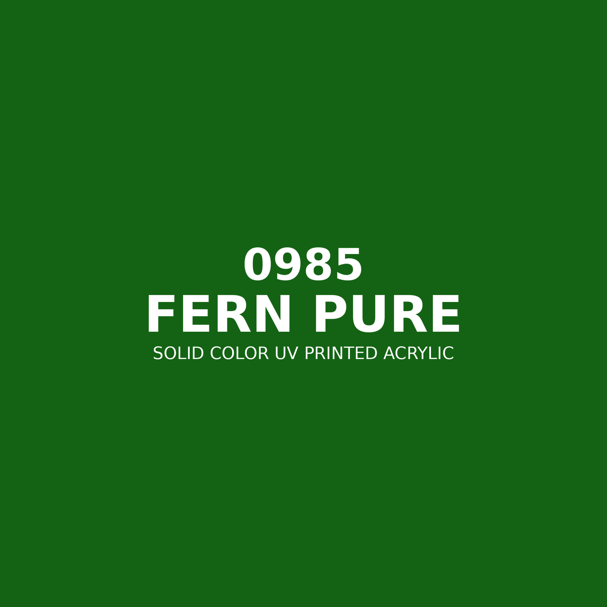 0985 | Fern Pure | Solid Color UV Printed Acrylic - Solid Color UV Printed Acrylic