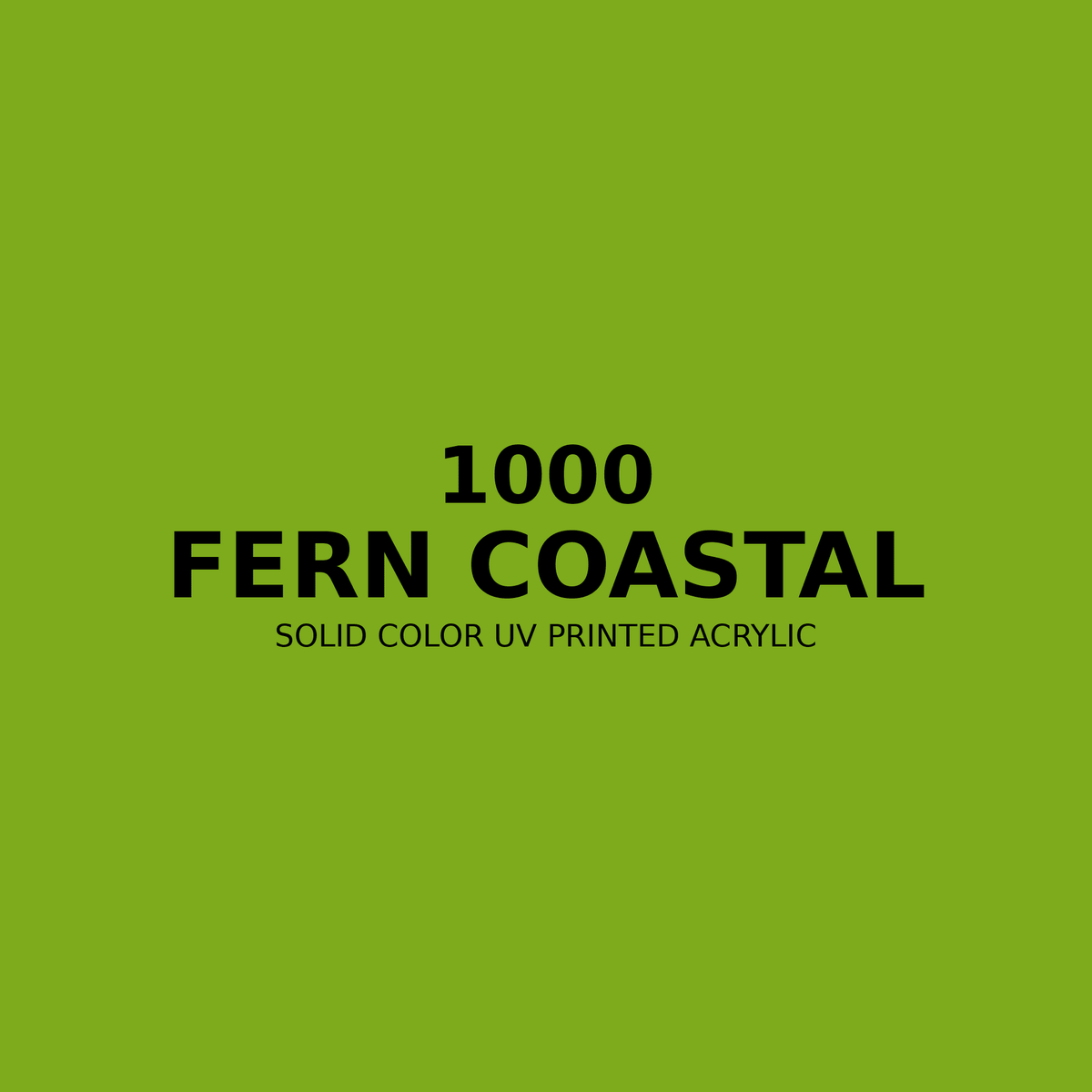 1000 | Fern Coastal | Solid Color UV Printed Acrylic - Solid Color UV Printed Acrylic
