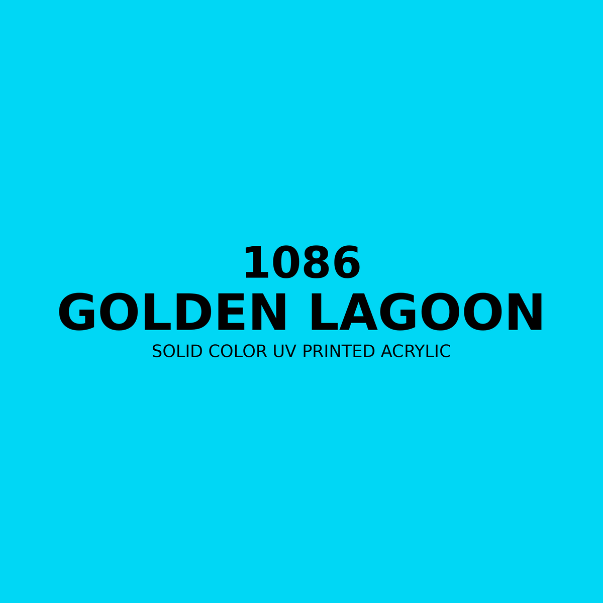1086 | Golden Lagoon | Solid Color UV Printed Acrylic - Solid Color UV Printed Acrylic