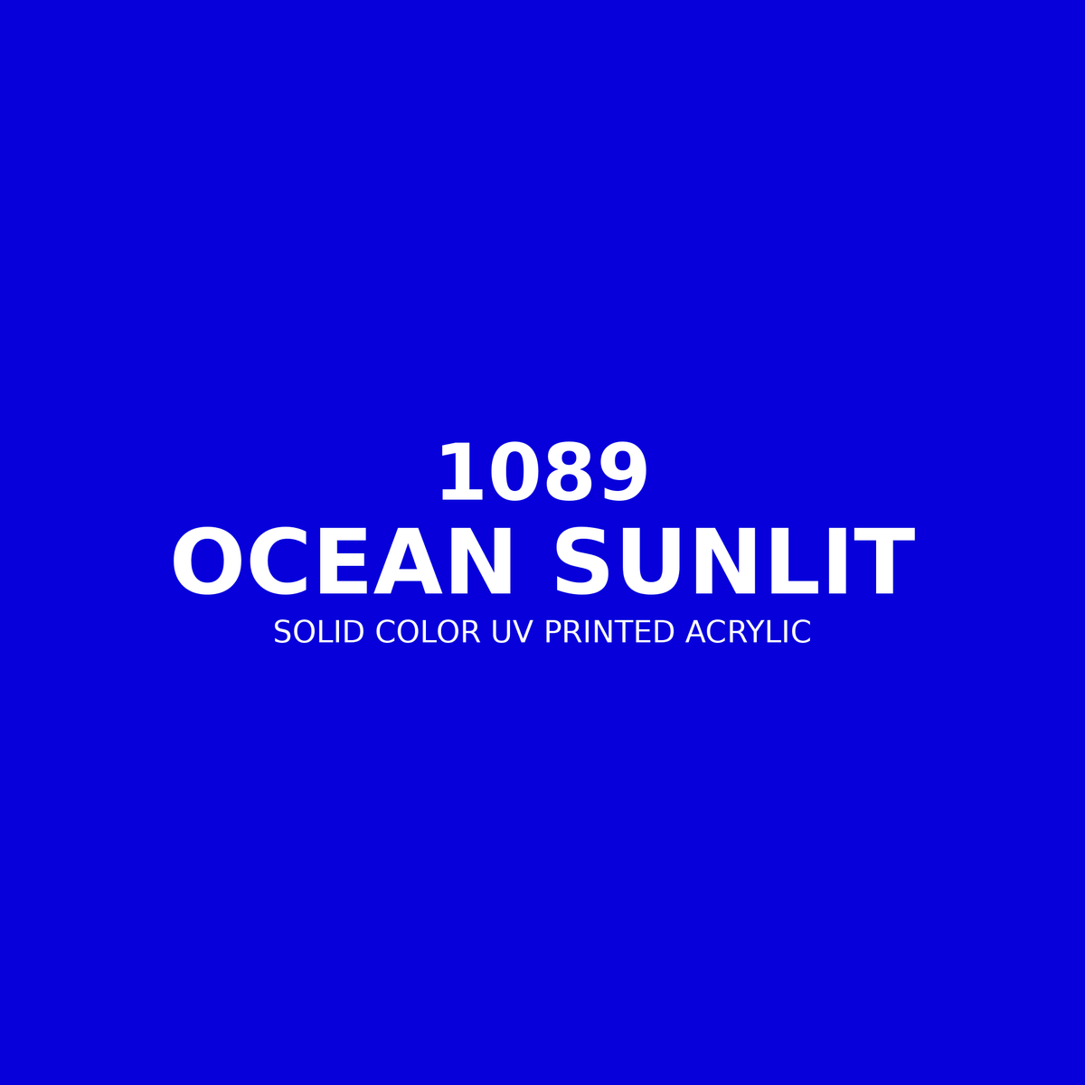 1089 | Ocean Sunlit | Solid Color UV Printed Acrylic - Solid Color UV Printed Acrylic