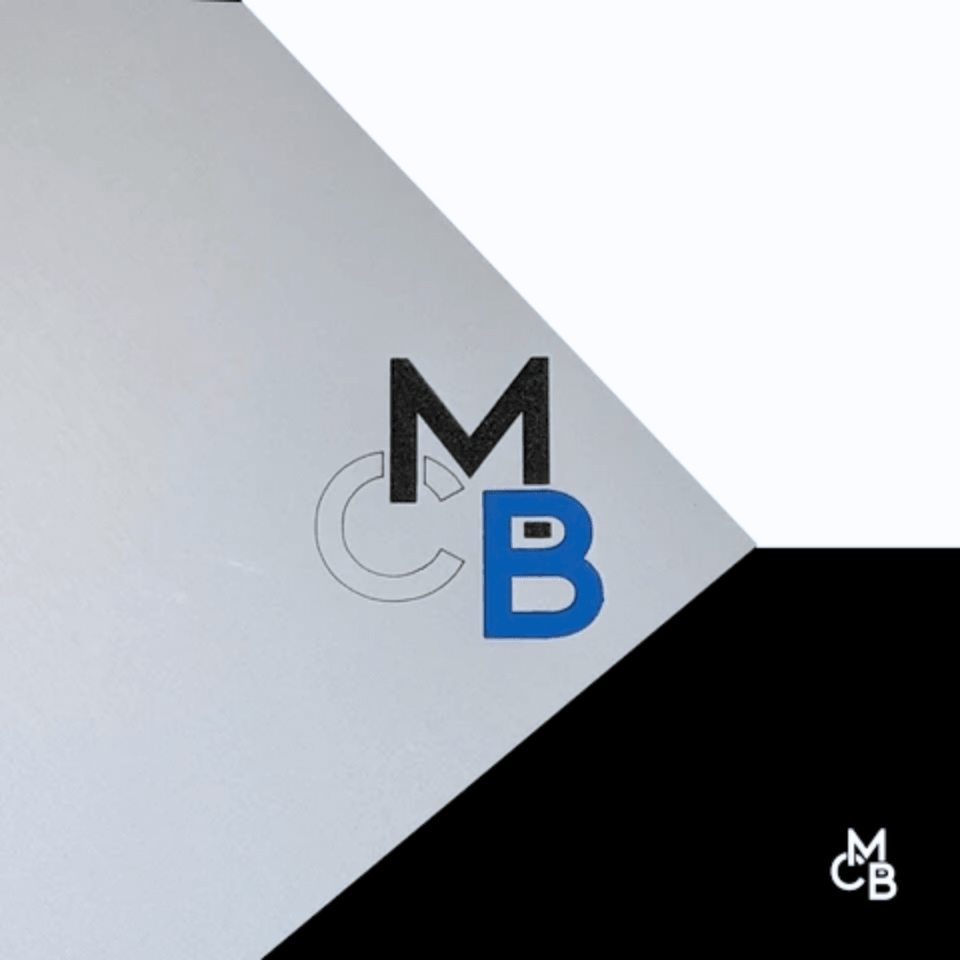 1/16" Rowmark Laser Max TriLayer Stainless/Black/Blue Impact Modified Acrylic Sheets -