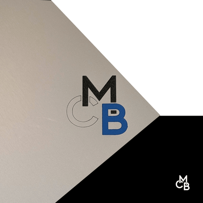 1/16" Rowmark Laser Max TriLayer Stainless/Black/Blue Impact Modified Acrylic Sheets - 