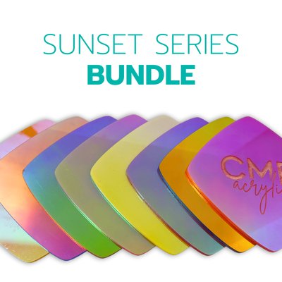 12" X 18" Iridescent Sunset Series Two - Tone Bundle - Acrylic Sheet Bundles