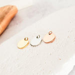 15mm Disc Necklace (Silver, Gold, or Rose Gold) and Optional Extra Discs, 1 Total, Metal Blank 44 - 