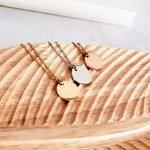 15mm Disc Necklace (Silver, Gold, or Rose Gold) and Optional Extra Discs, 1 Total, Metal Blank 44 - 