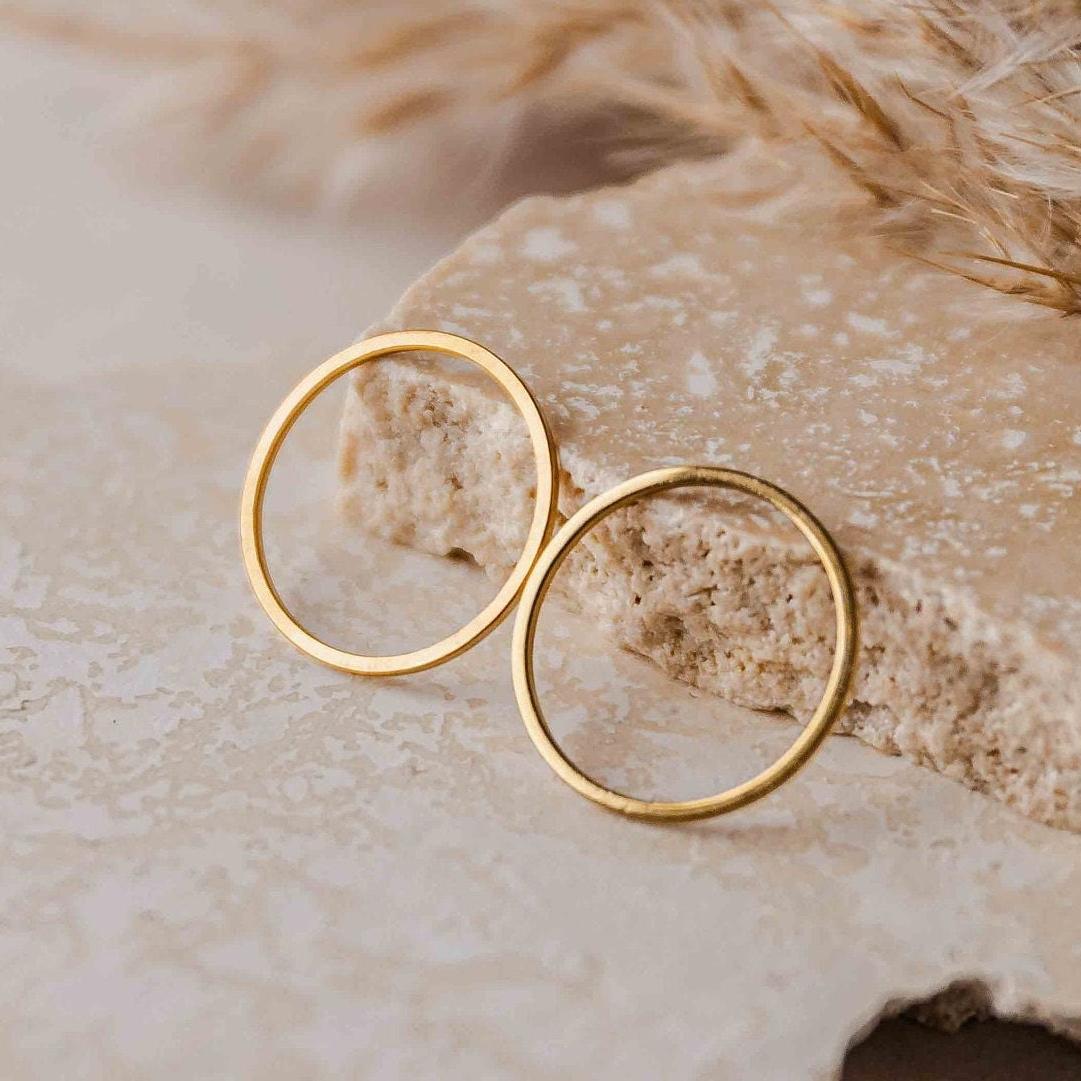 16mm Gold Stainless Steel Circle Linking Rings (Smooth), 10 Pieces, Connector 16 - 