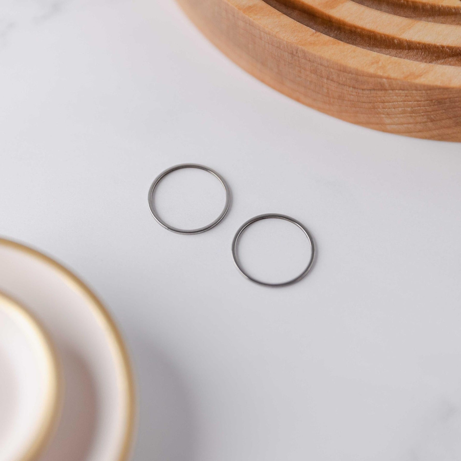 16mm Silver Stainless Steel Circle Linking Rings (Smooth), 10 Pieces, Connector 17 - 