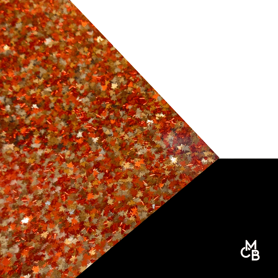 1/8" Autumn Leaf Confetti Glitter Cast Acrylic Sheets - Acrylic Sheets