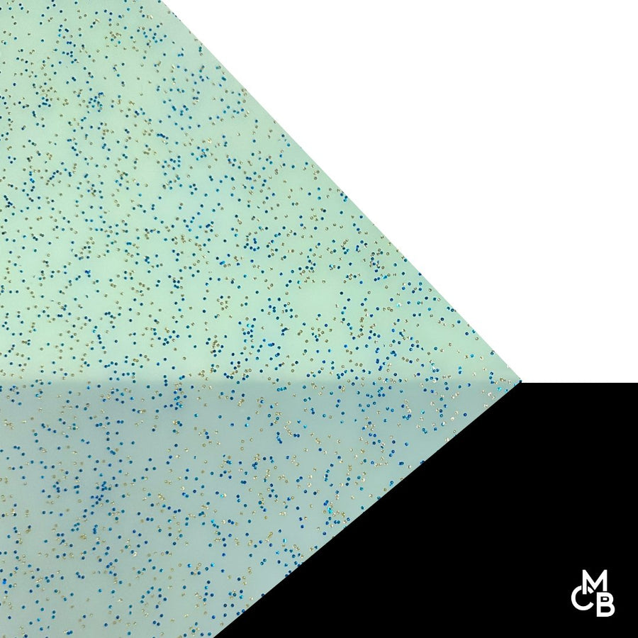 1/8" Blue Lagoon Glitz Glitter Cast Acrylic Sheets - Acrylic Sheets