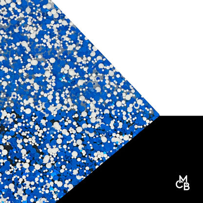 1/8" Blue & White Glitter Dots Cast Acrylic Sheets - Acrylic Sheets