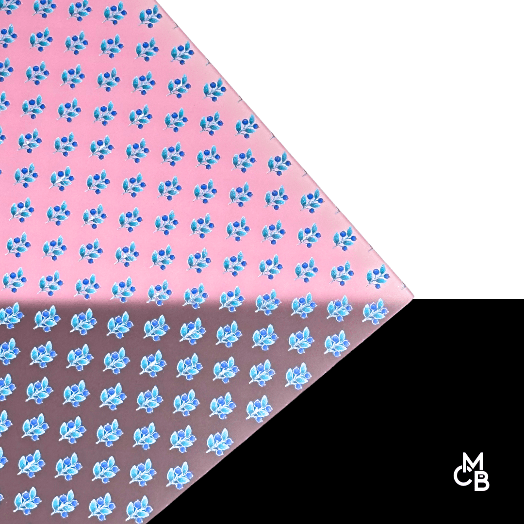 1/8" Blueberry Leaves on Frosted Taffeta Pink Acrylic Sheet CMB PRESTIGE PATTERNS - CMB Prestige Pattern