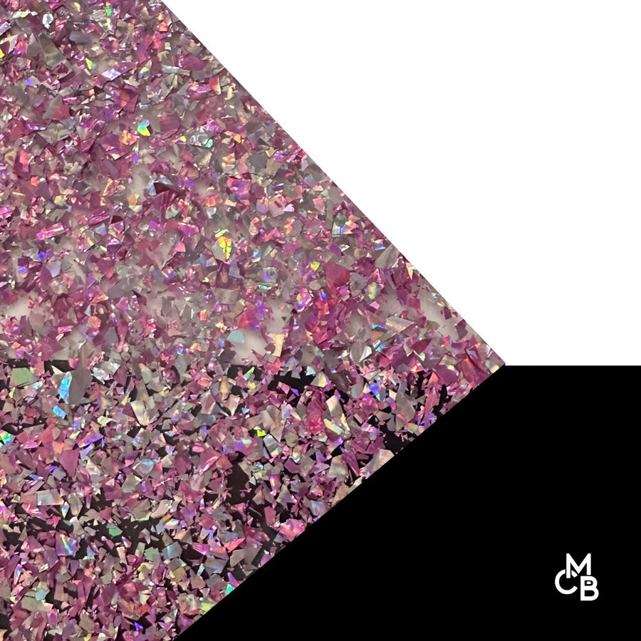 1/8" Blushing Stardust Flake Glitter Cast Acrylic Sheets - Acrylic Sheets