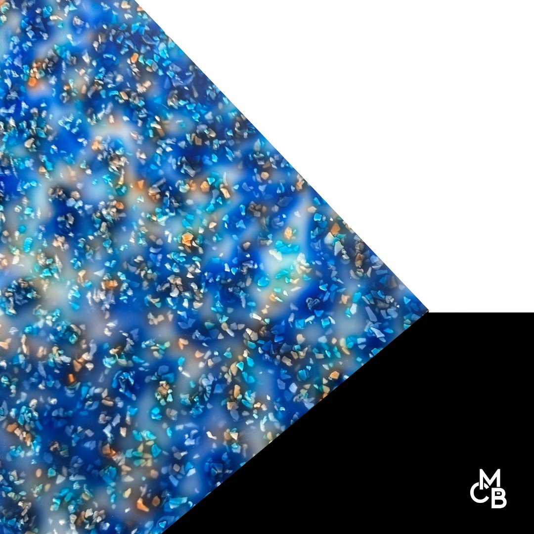 1/8" Cookie Monster Tie Dye Terrazzo Cast Acrylic Sheets - Acrylic Sheets