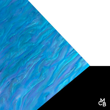 1/8" Cyan Blue Marbled Glitter Cast Acrylic Sheets - Acrylic Sheets