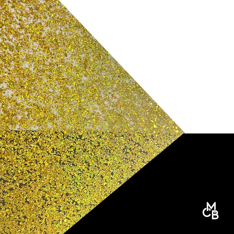 1/8" Golden Dazzle Glitter Hex Cast Acrylic Sheets - Acrylic Sheets