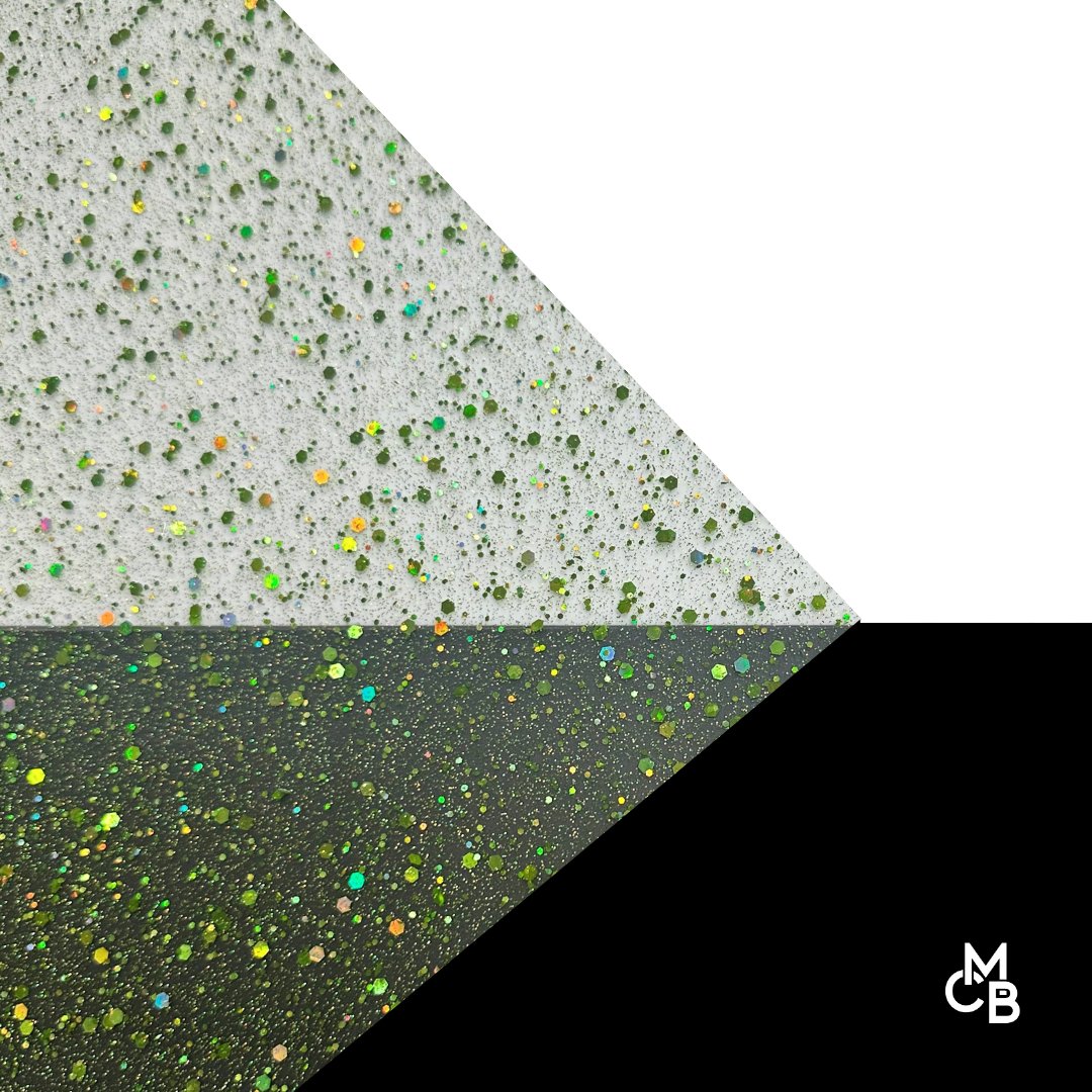 1/8" Holographic Lime Green Hexy Glitter Dots Cast Acrylic Sheets - Acrylic Sheets