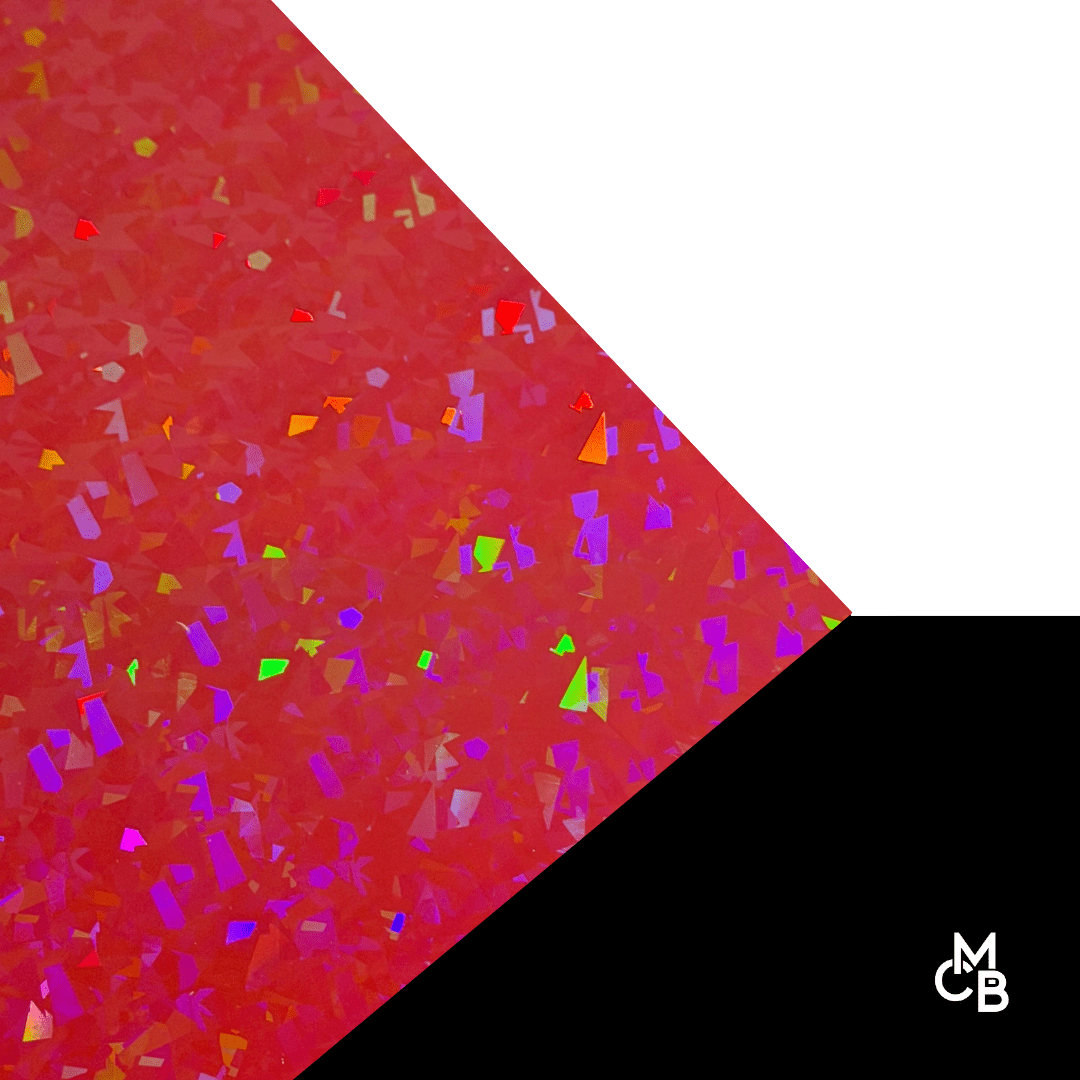 1/8" Iridescent Crystal on Red Acrylic Sheets - Acrylic Sheets