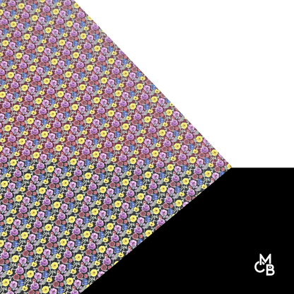 1/8" Itty Bitty Bold Flowers on Transparent Red Pattern Acrylic Sheet CMB PRESTIGE PATTERNS - CMB Pattern Acrylic