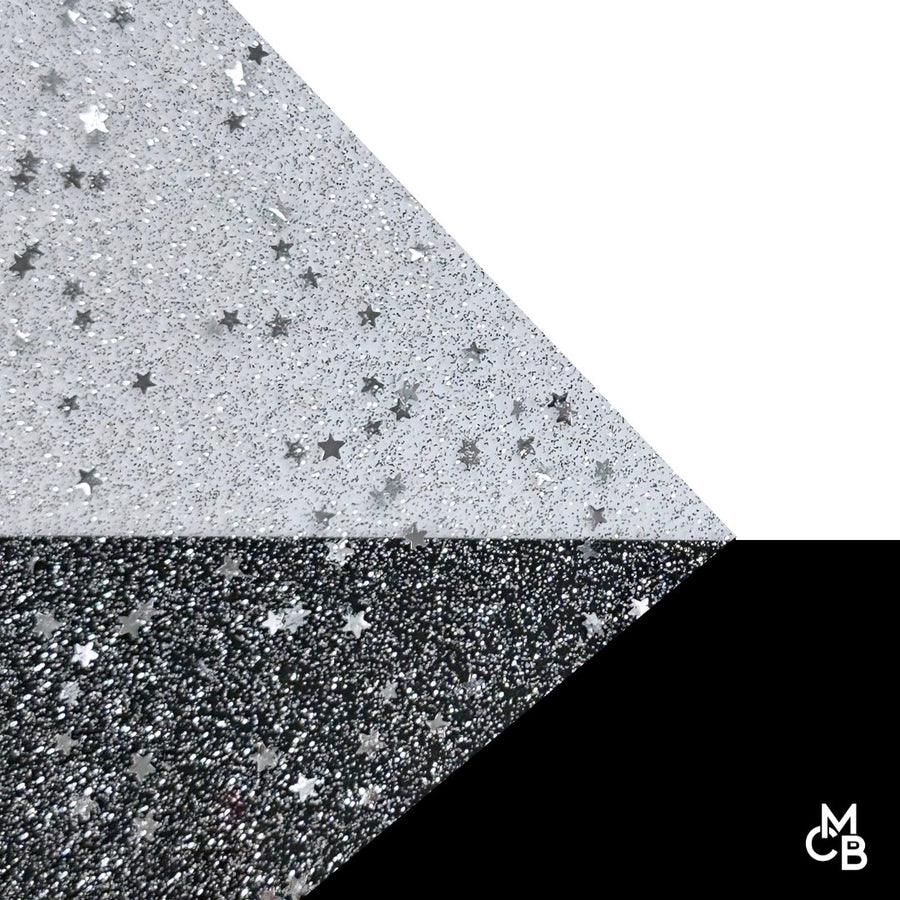 1/8" Itty Bitty Stars Shaped Glitter Cast Acrylic Sheets - Acrylic Sheets
