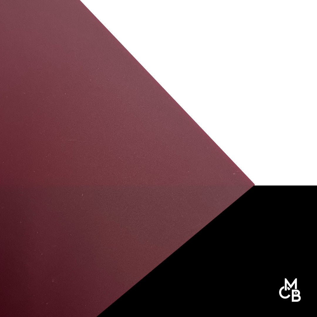 1/8" Matte/Gloss Cranberry Cast Acrylic Sheets - Acrylic Sheets