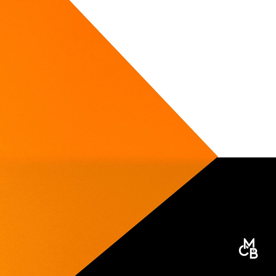 1/8" Matte/Gloss Safety Orange Cast Acrylic Sheets - Acrylic Sheets