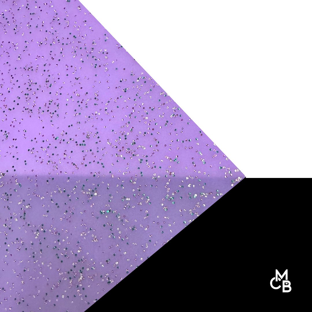 1/8" Mystic Orchid Glitz Glitter Cast Acrylic Sheets - Acrylic Sheets