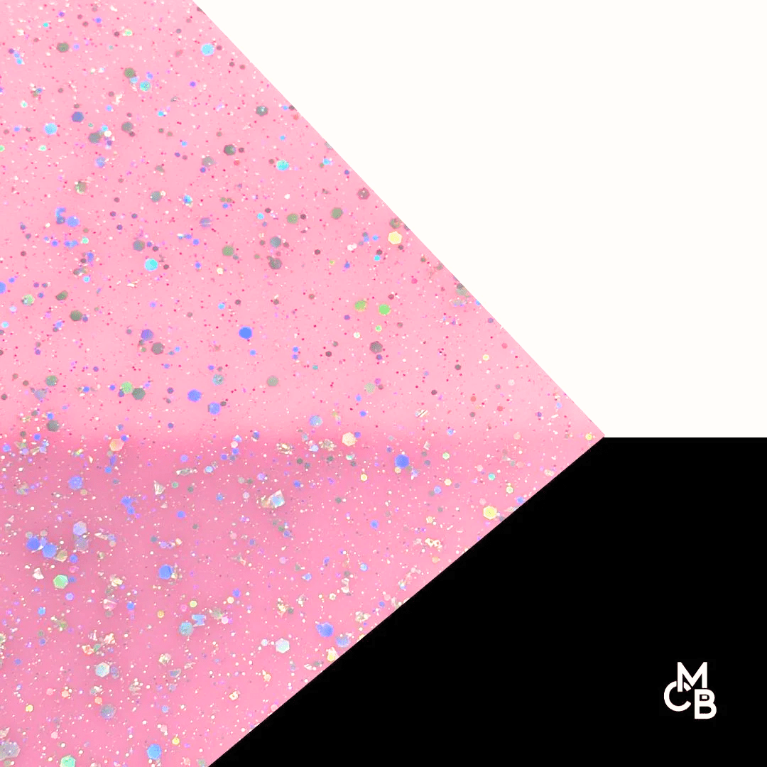 1/8" Pastel Pink Diamond Dust Glitter Dots Cast Acrylic Sheets - Acrylic Sheets