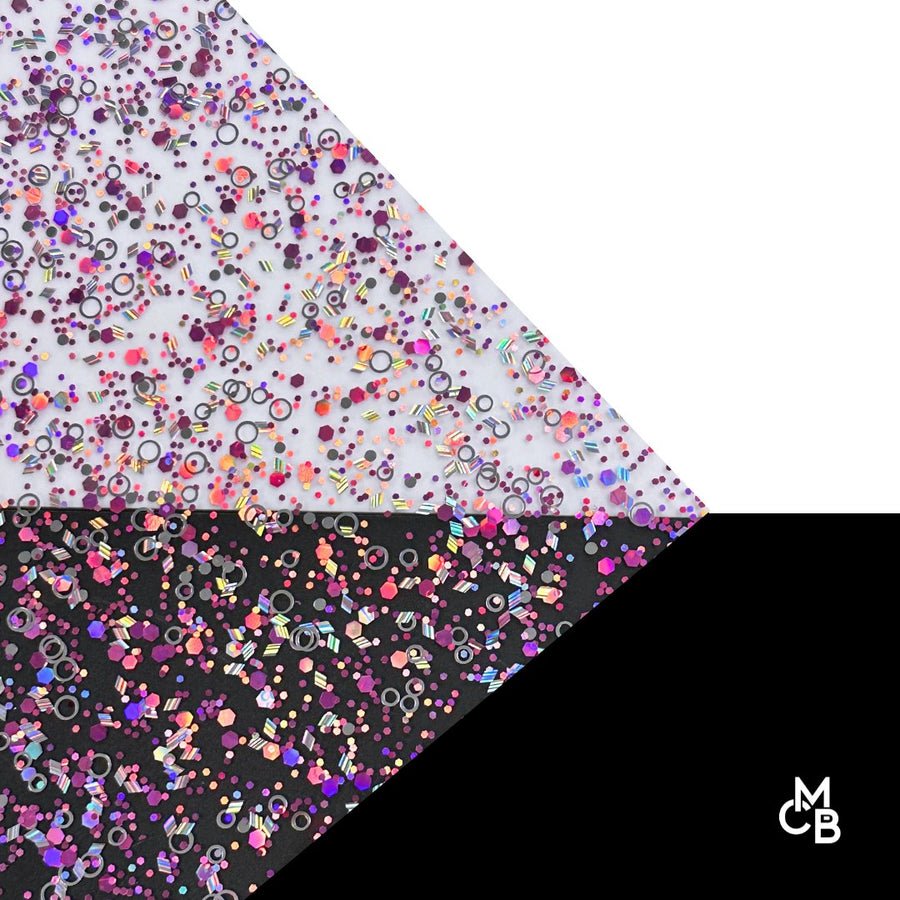 1/8" Pink Spangle Glitter Shapes Cast Acrylic Sheets - Acrylic Sheets