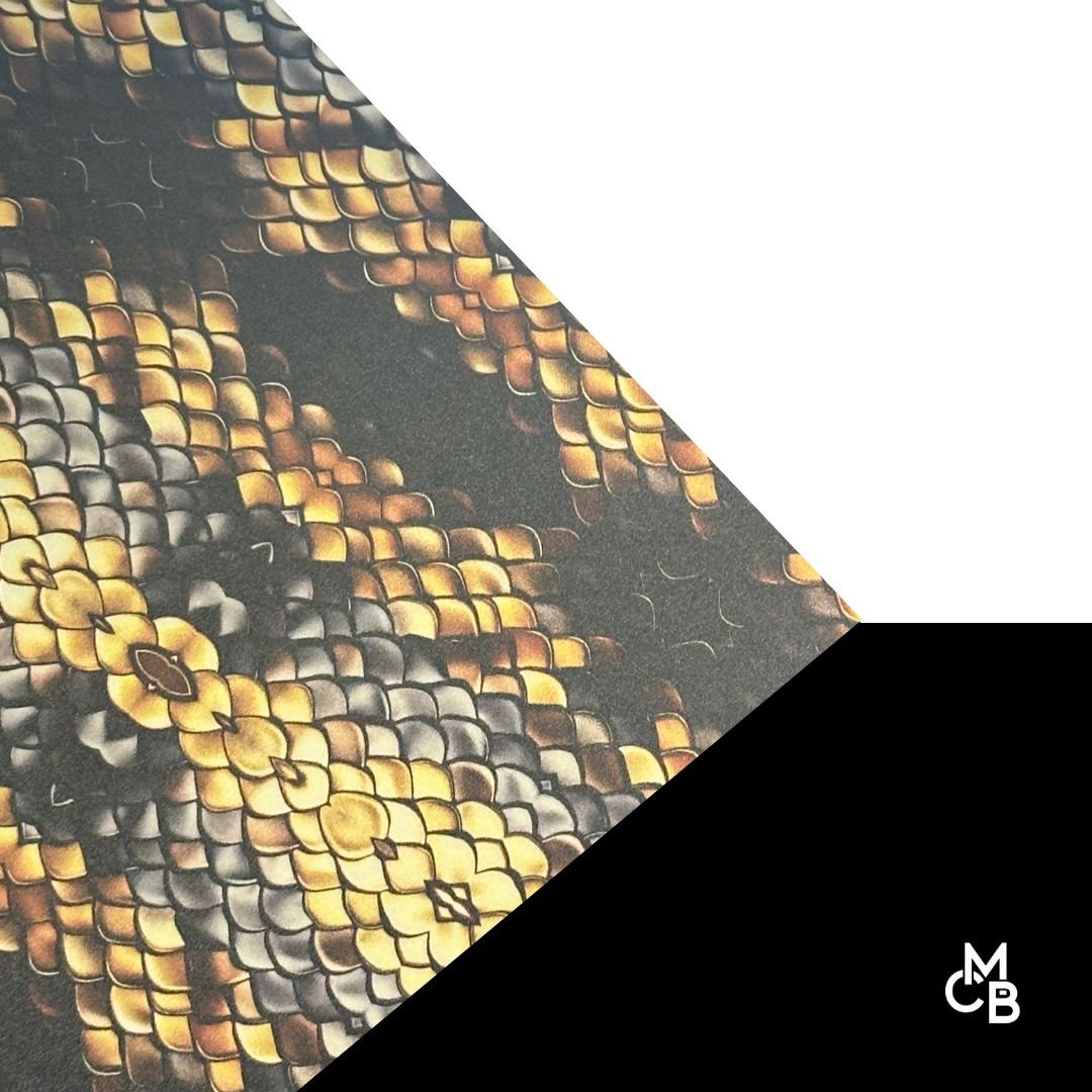 1/8" Realistic Metallic SnakeSkin Pattern Acrylic Sheet CMB PRESTIGE PATTERNS | P1149 - CMB Prestige Pattern