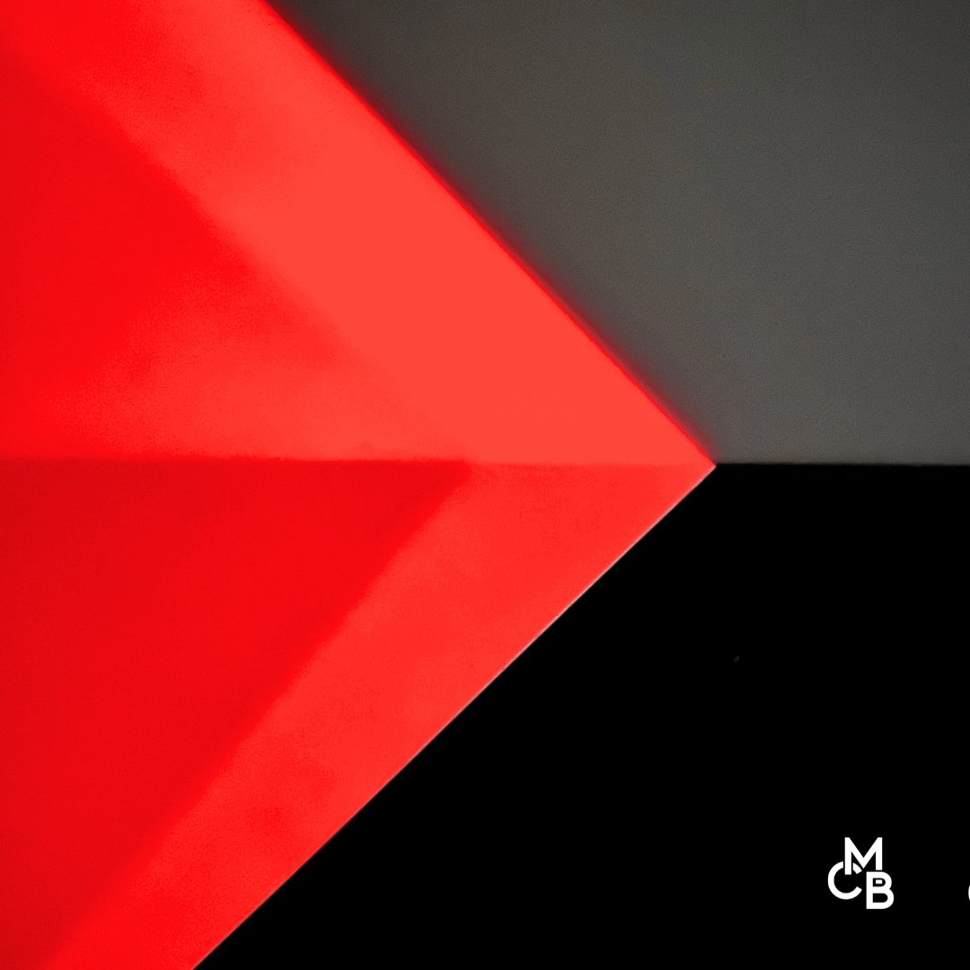 1/8" Red Glow in the Dark Cast Acrylic Sheets - Acrylic Sheets