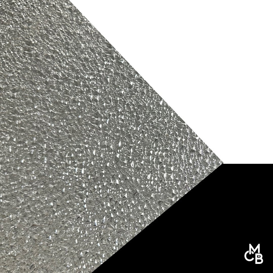 1/8" Silver Dragon's Hide Textured Mirror Acrylic Sheets - Acrylic Sheets