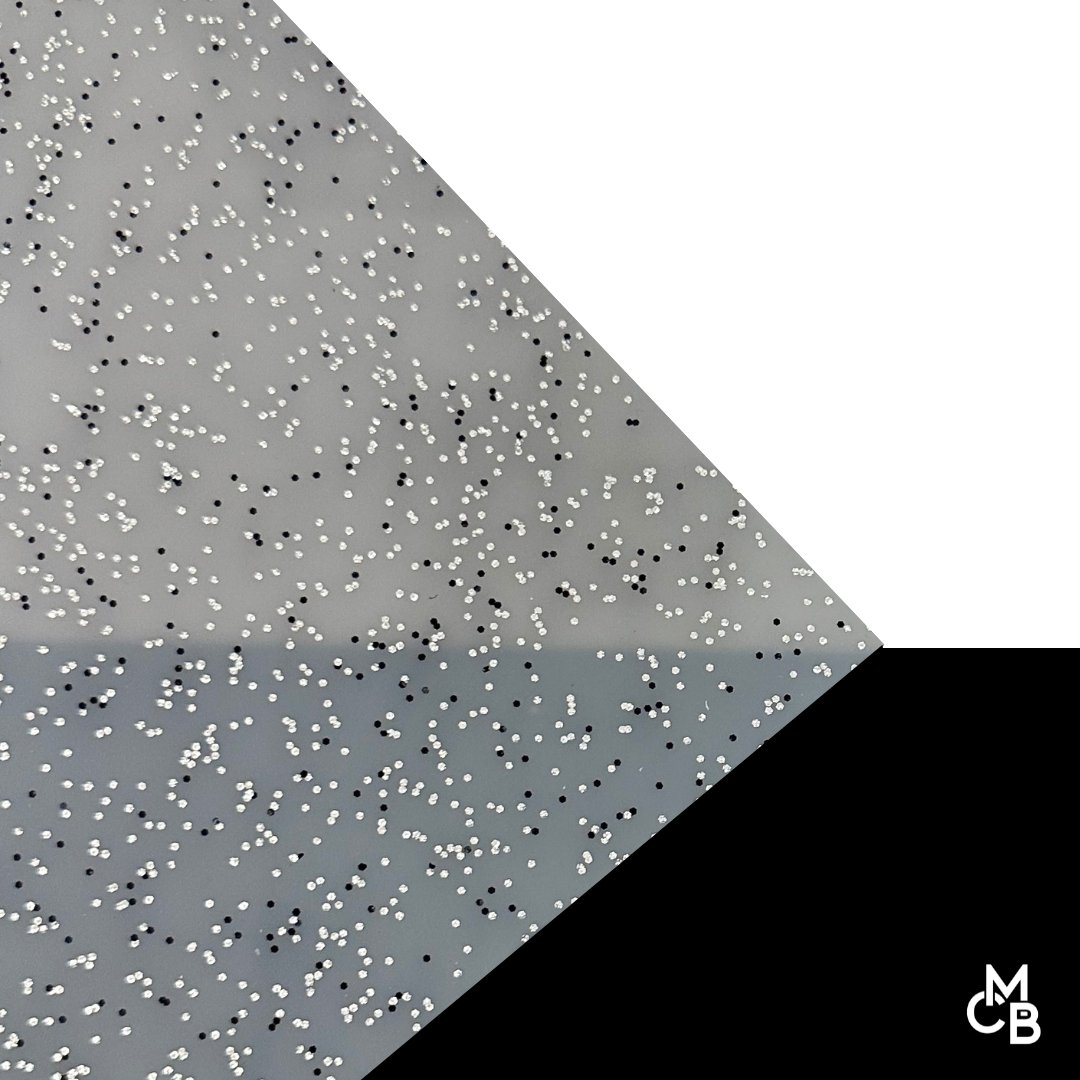 1/8" Silver Storm Glitz Glitter Cast Acrylic Sheets - Acrylic Sheets