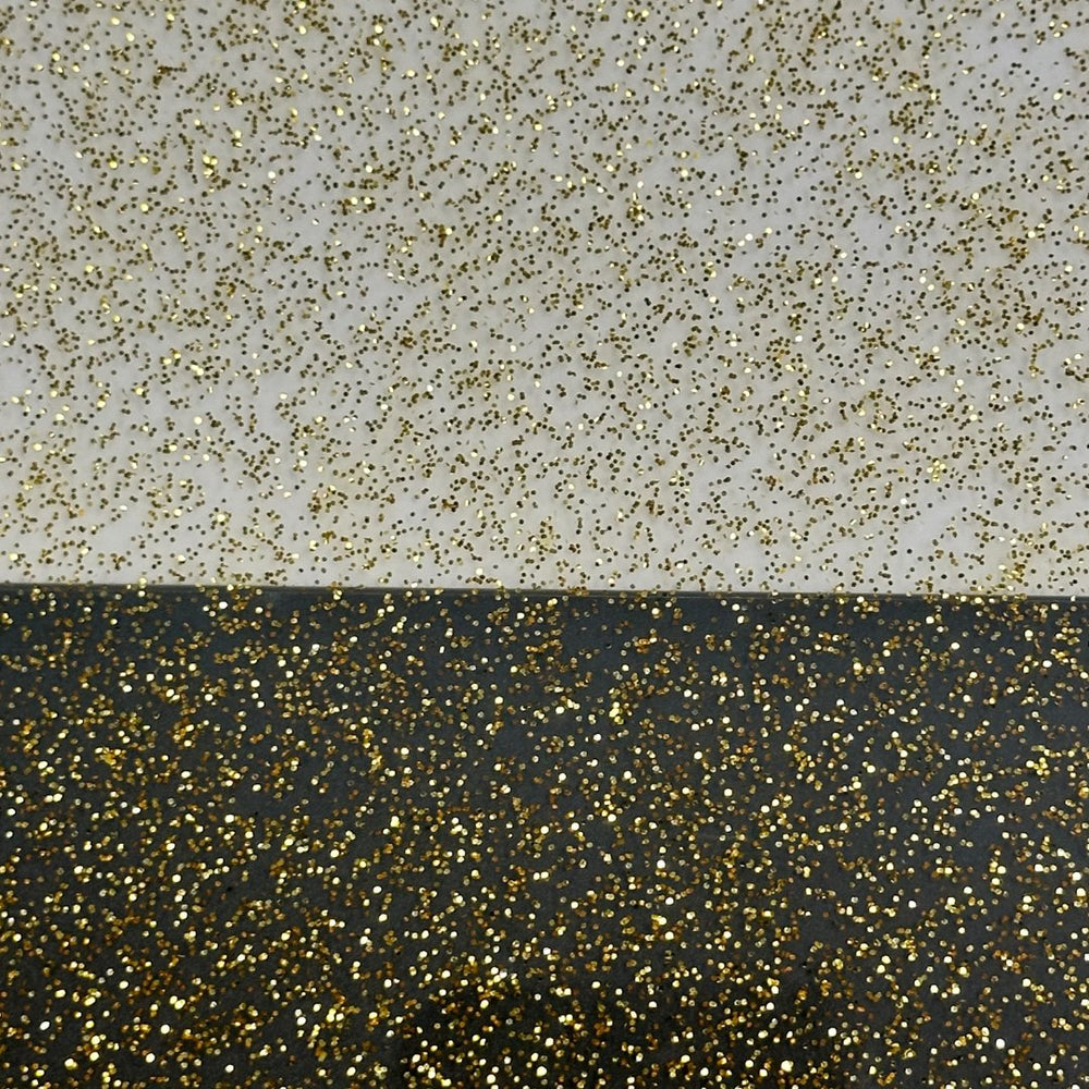 1/8" Sparkling Gold Glitter Cast Acrylic Sheets - Acrylic Sheets