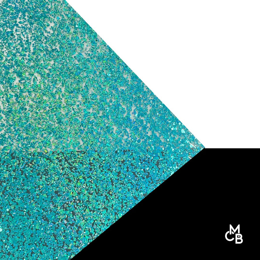 1/8" Teal Dazzle Glitter Cast Acrylic Sheets - Acrylic Sheets