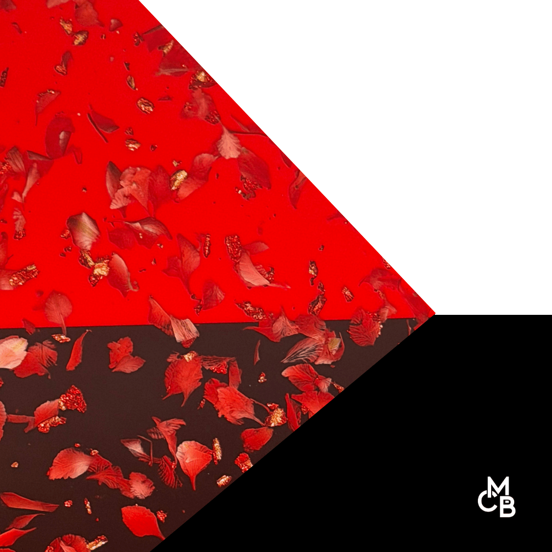 1/8" Translucent Petals Red Cast Acrylic Sheets - Acrylic Sheets