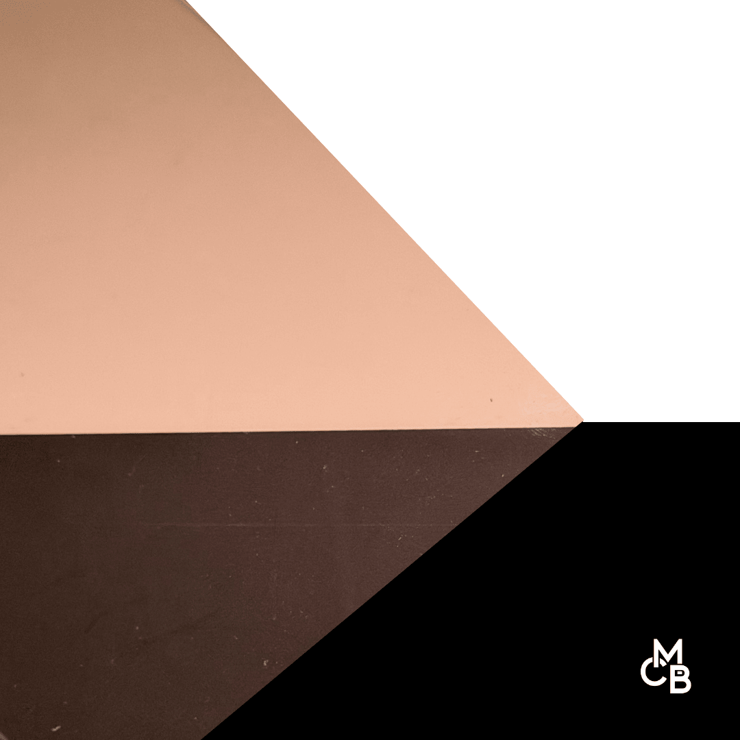 1/8" Transparent Rose Gold Cast Acrylic Sheets - Acrylic Sheets