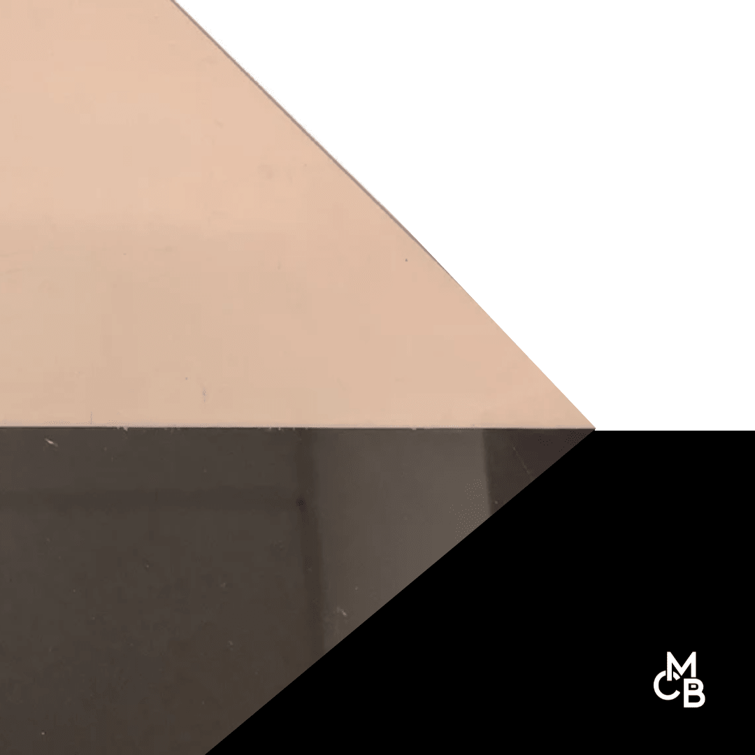 1/8" Transparent Rose Gold Cast Acrylic Sheets - Acrylic Sheets