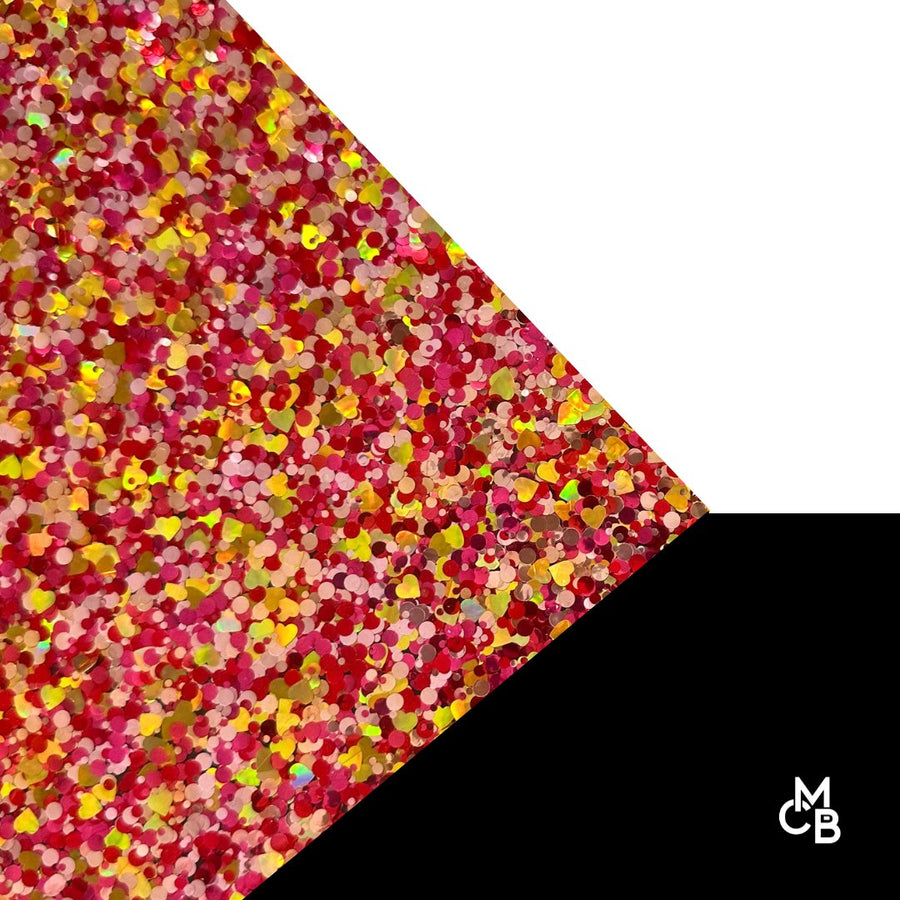 1/8" Tutti Fruitti Love Glitter Dots Cast Acrylic Sheets - Acrylic Sheets