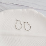 18mm Silver Stainless Steel Kidney Hook, 20 Pieces, Earring Hook 6 - 