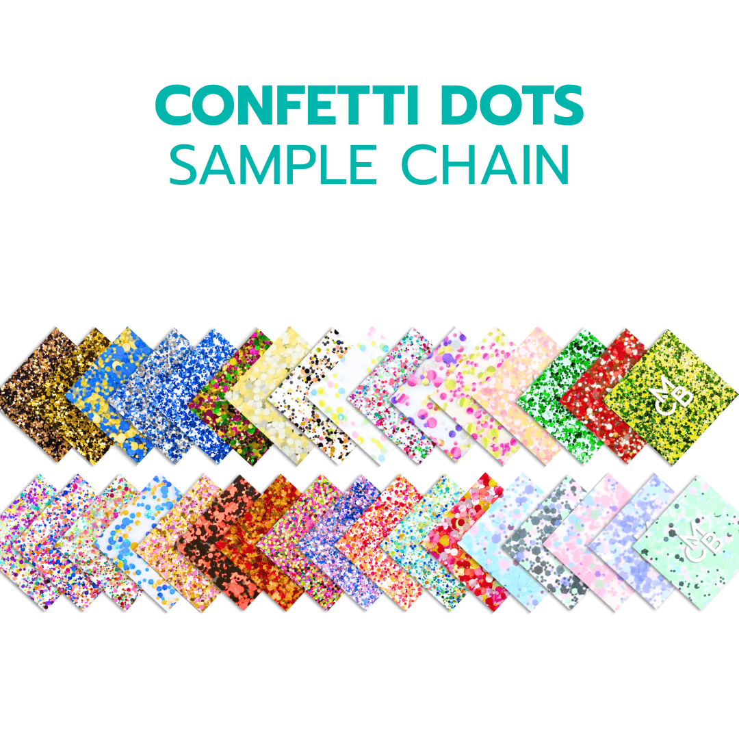 2" Sample Bundle - 1/8" Confetti Dots Acrylic Sheets - Acrylic Sheet Bundles